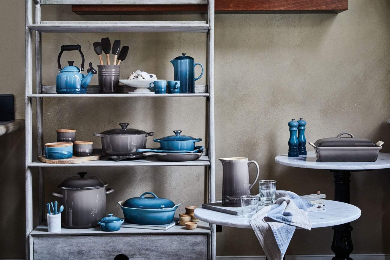 Le Creuset Stoneware Cafetiere with Metal Press, 750 ml - Marseille Blue