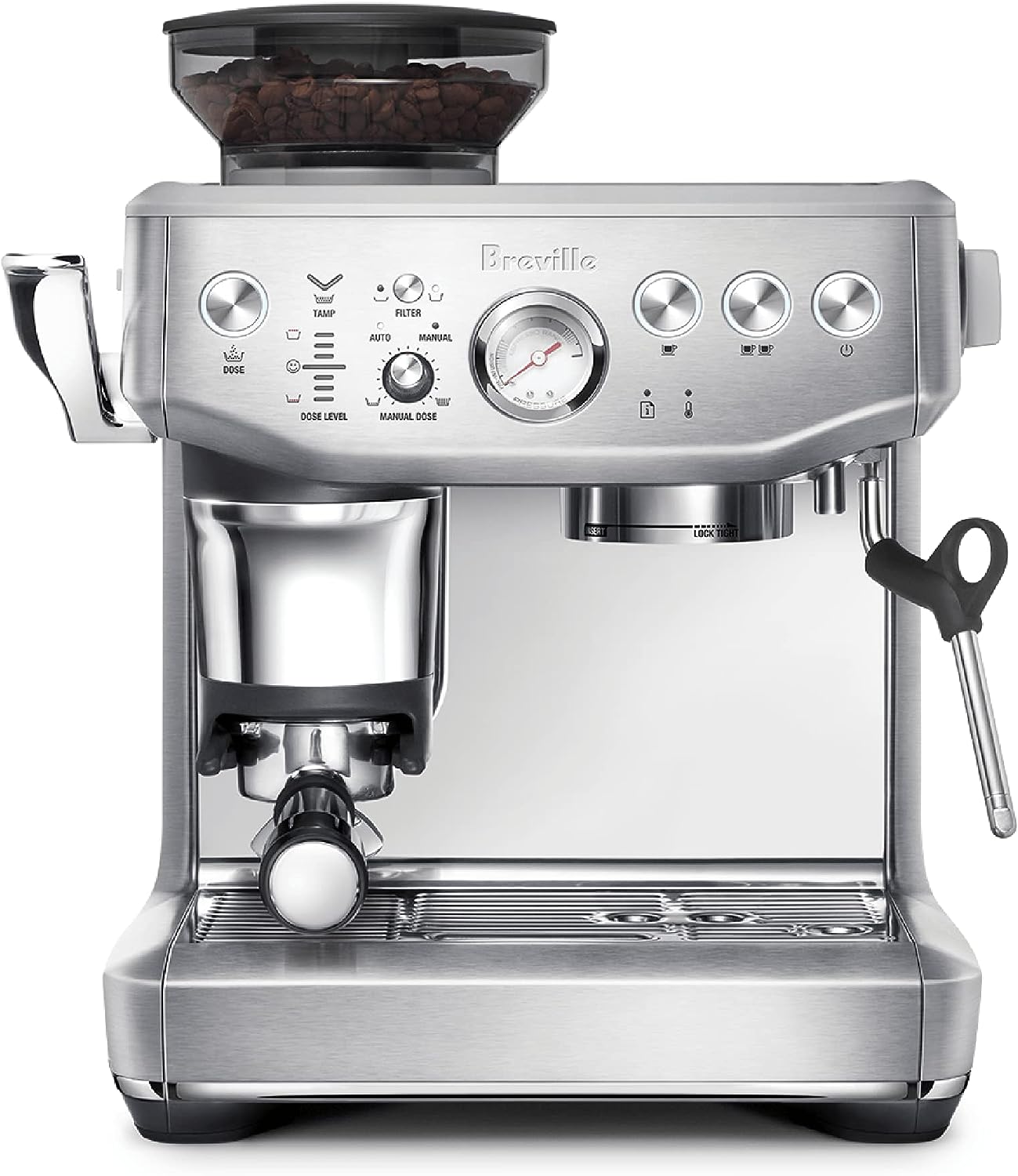 Breville Barista Express® Impress Espresso Machine, 2 Liters, Brushed Stainless Steel, BES876BSS Breville Barista Express® Impress Espresso Machine, 2 Liters, Brushed Stainless Steel, BES876BSS