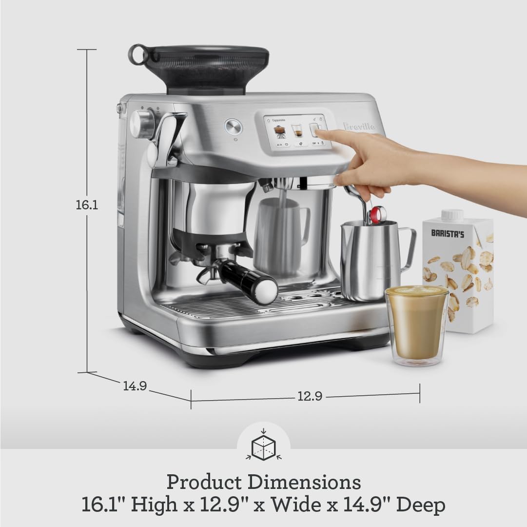Breville Barista Touch Impress Espresso Machine with Grinder, BES881BSS - Brushed Stainless Steel, Large Breville Barista Touch Impress Espresso Machine with Grinder, BES881BSS - Brushed Stainless Steel, Large