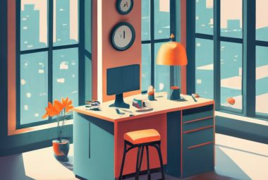 small office with coffee