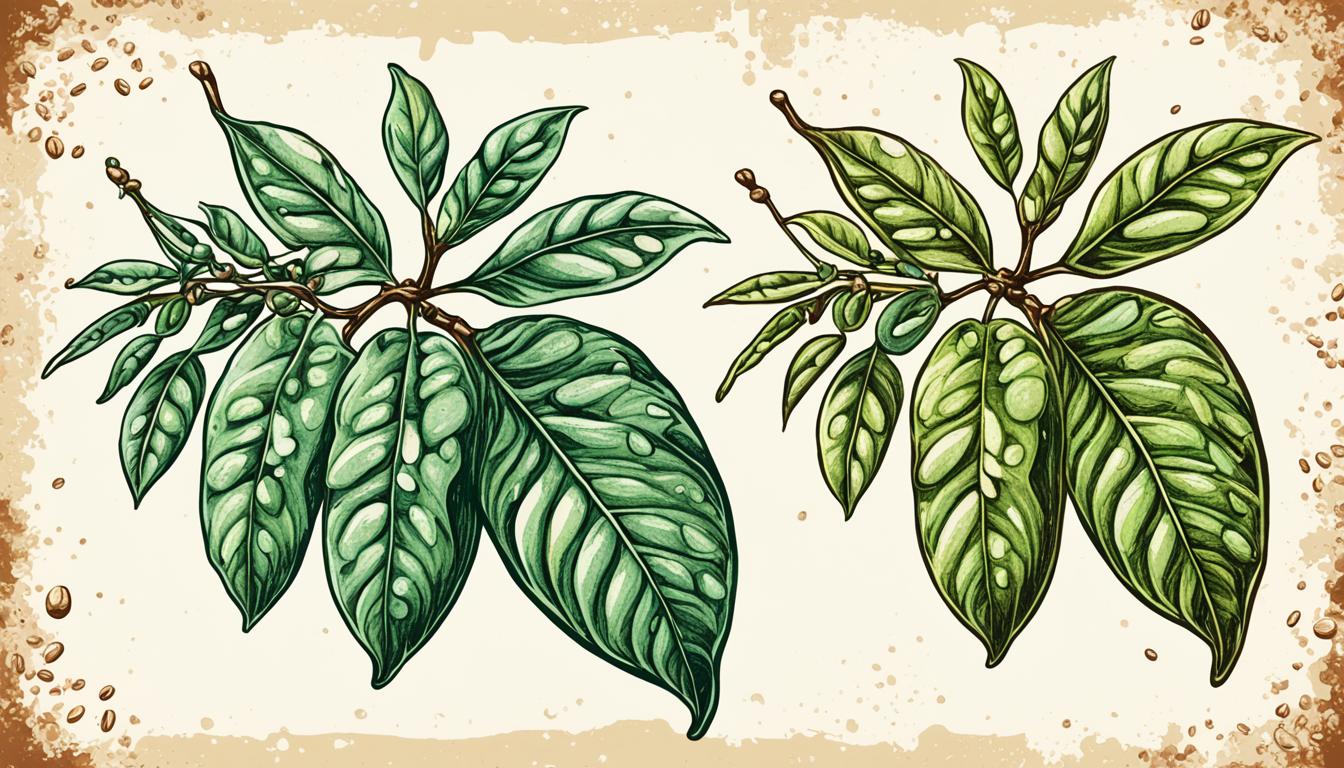 Arabica and Robusta coffee beans