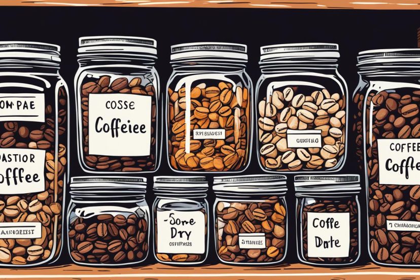 How should coffee beans be stored?