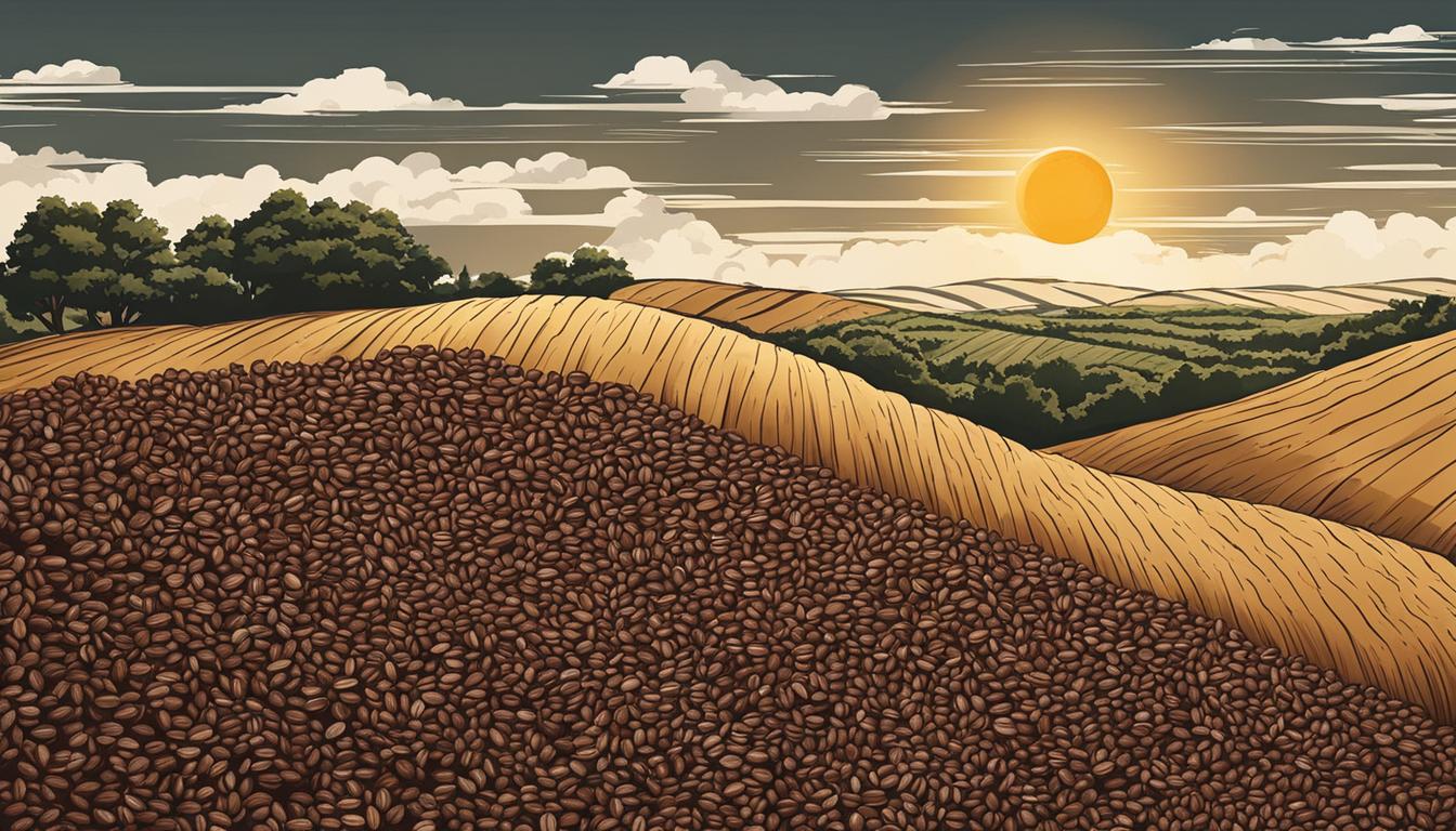 sun-drying coffee beans