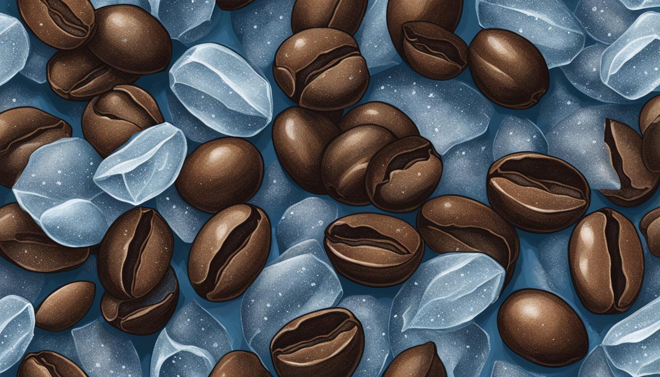 frozen coffee beans